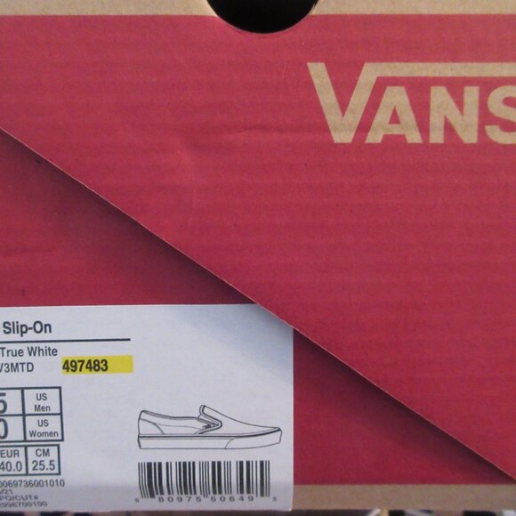 NWT Vans Classic Slip-On Leopard/True White Size 9 - Picture 7 of 14